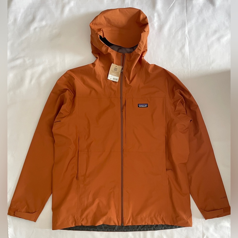 $230 Patagonia Men's Boulder Fork Rain Jacket Size XXL Robin Brown SP25 - Picture 2 of 12